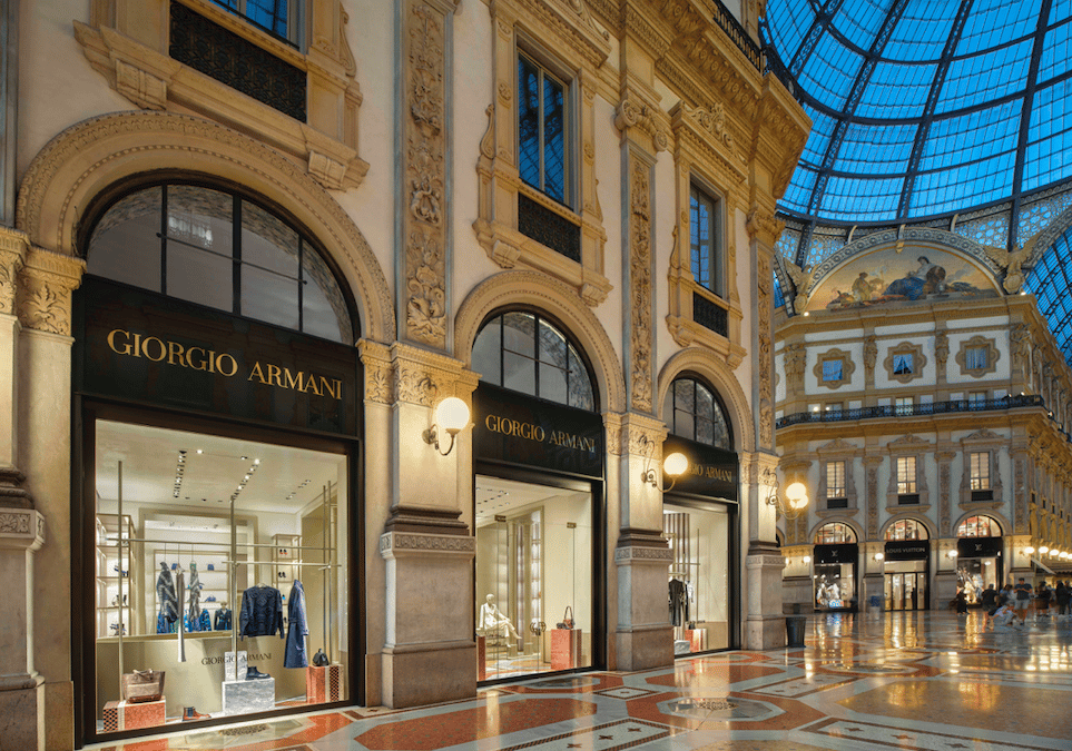 Ouverture d’une nouvelle boutique Giorgio Armani à Milan