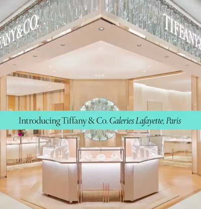 Tiffany & Co., dévoile une boutique réinventée au cœur des Galeries Lafayette à Paris.