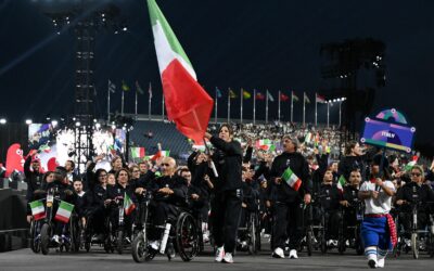 Giorgio Armani a habillé l’équipe italienne pour la cérémonie d’ouverture des jeux paralympiques de Paris