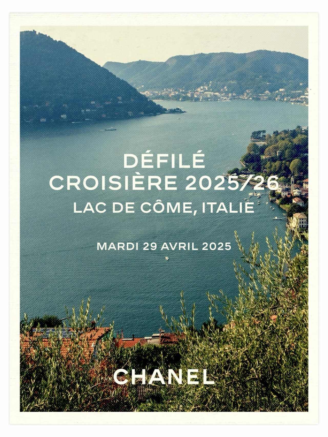 CHANEL PRÉSENTERA SA COLLECTION CROISIÈRE 2025/26 AU LAC DE CÔME, EN